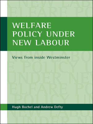 cover image of Welfare policy under New Labour